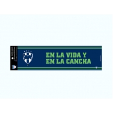 Calcomanía para Defensa Rayados En la Vida y en la Cancha Azul Calcomanía para Defensa Rayados En la Vida y en la Cancha Azul