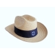 Sombrero de palma Niño Truman Rayados Banda Azul