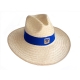 Sombrero de Palma Indiana Jones Tigres Banda Azul 