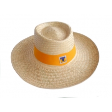 Sombrero de palma Gallero Tigres banda amarilla