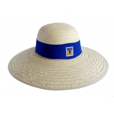 Sombrero de palma Dama Tigres banda Azul