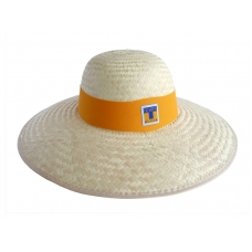 Sombrero de palma Dama Tigres banda Amarilla